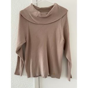 Tahari Long Sleeve Sweater with Braid Detail
